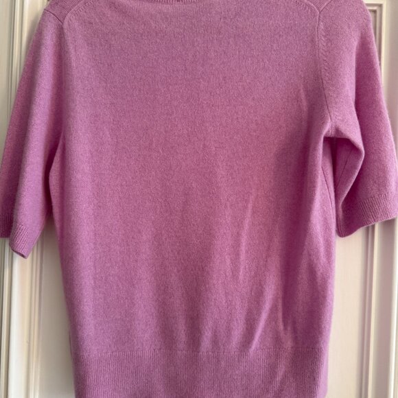 White + Warren Pink Crew Neck Sweater - Picture 2 of 3
